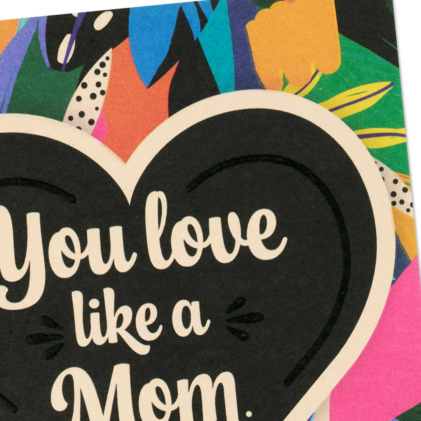 Tropical Abstract Painting with Heart Mother's Day Card Card Front Detail image number 5