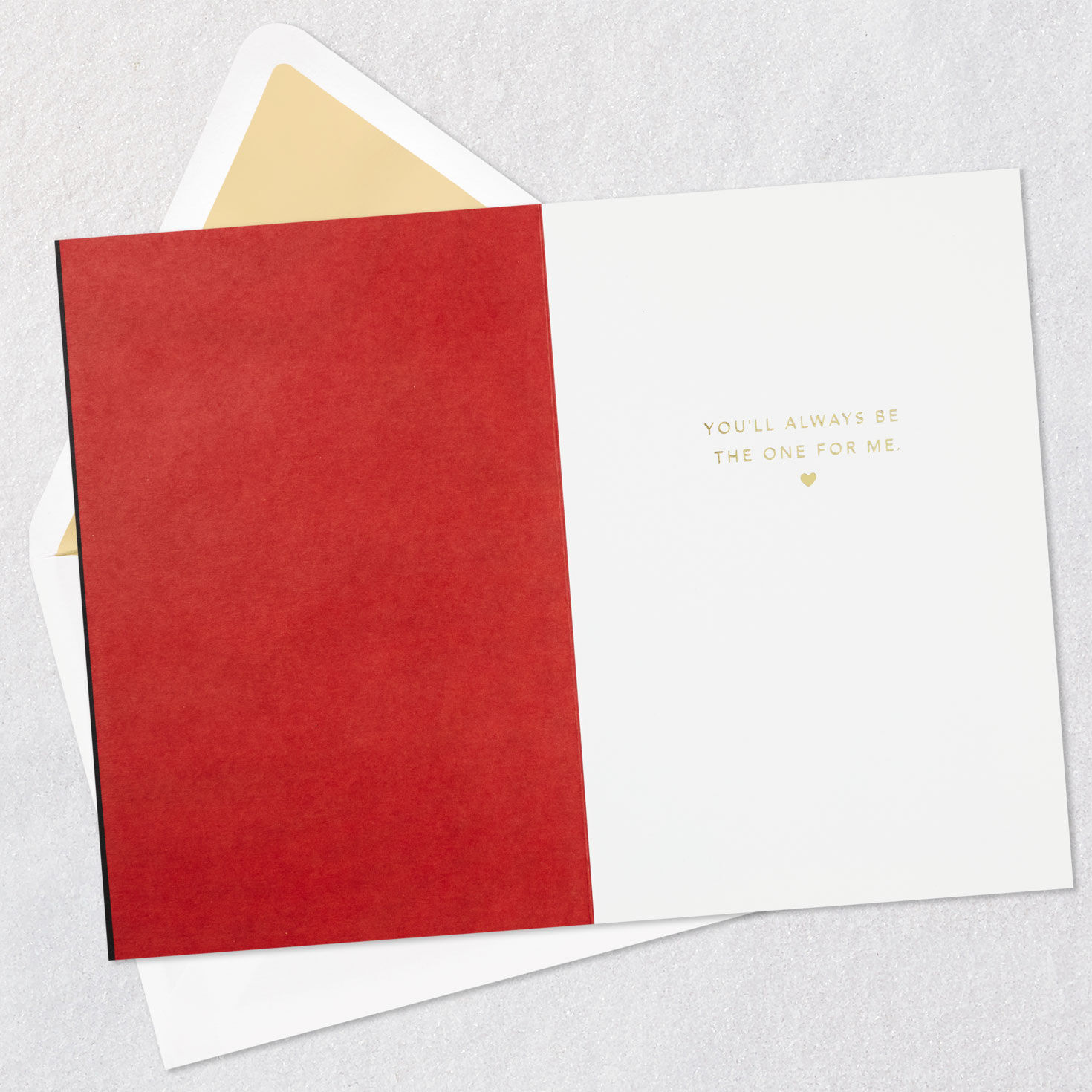 Red Hearts on Black and Gold Valentine's Day Card Open card with envelope image number 3