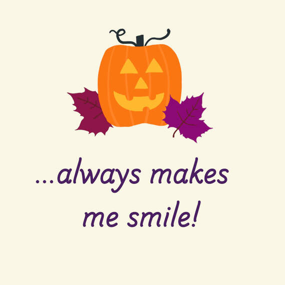 Smiling Jack-o'-Lantern Thinking of You Halloween Card, , large image number 2