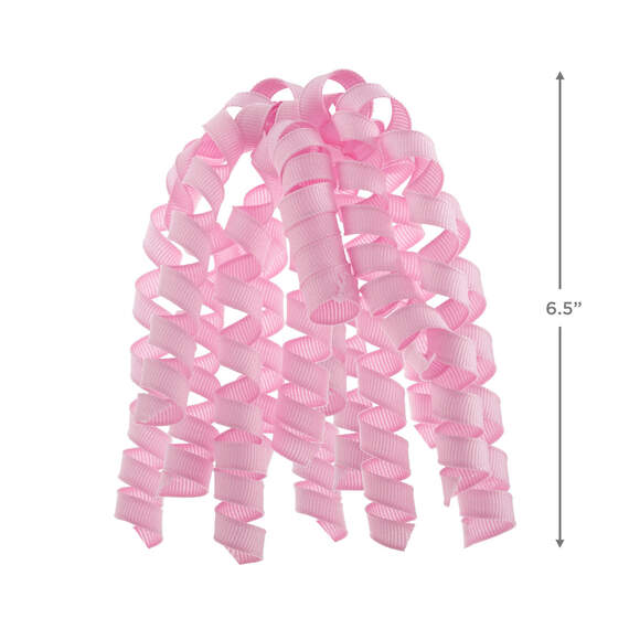 6.5" Light Pink Curly Ribbon Gift Bow, , large image number 2