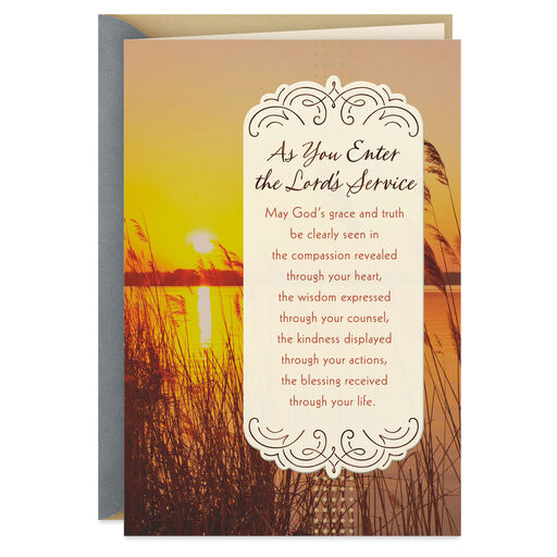 May God Bless Your Ministry Clergy Appreciation Card, 