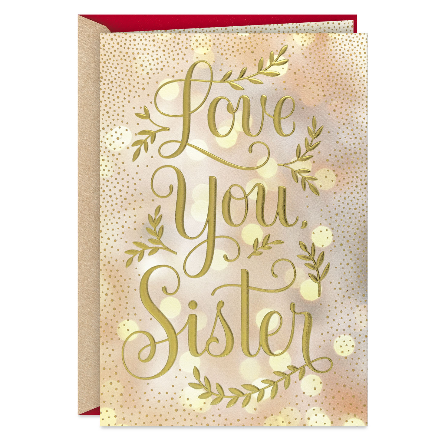 Love and Gratitude Christmas Card for Sister