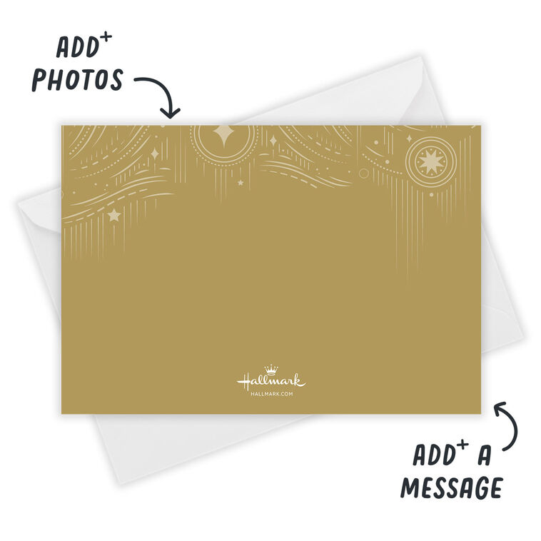 Celestial Light and Love Flat Holiday Photo Card, , large image number 2