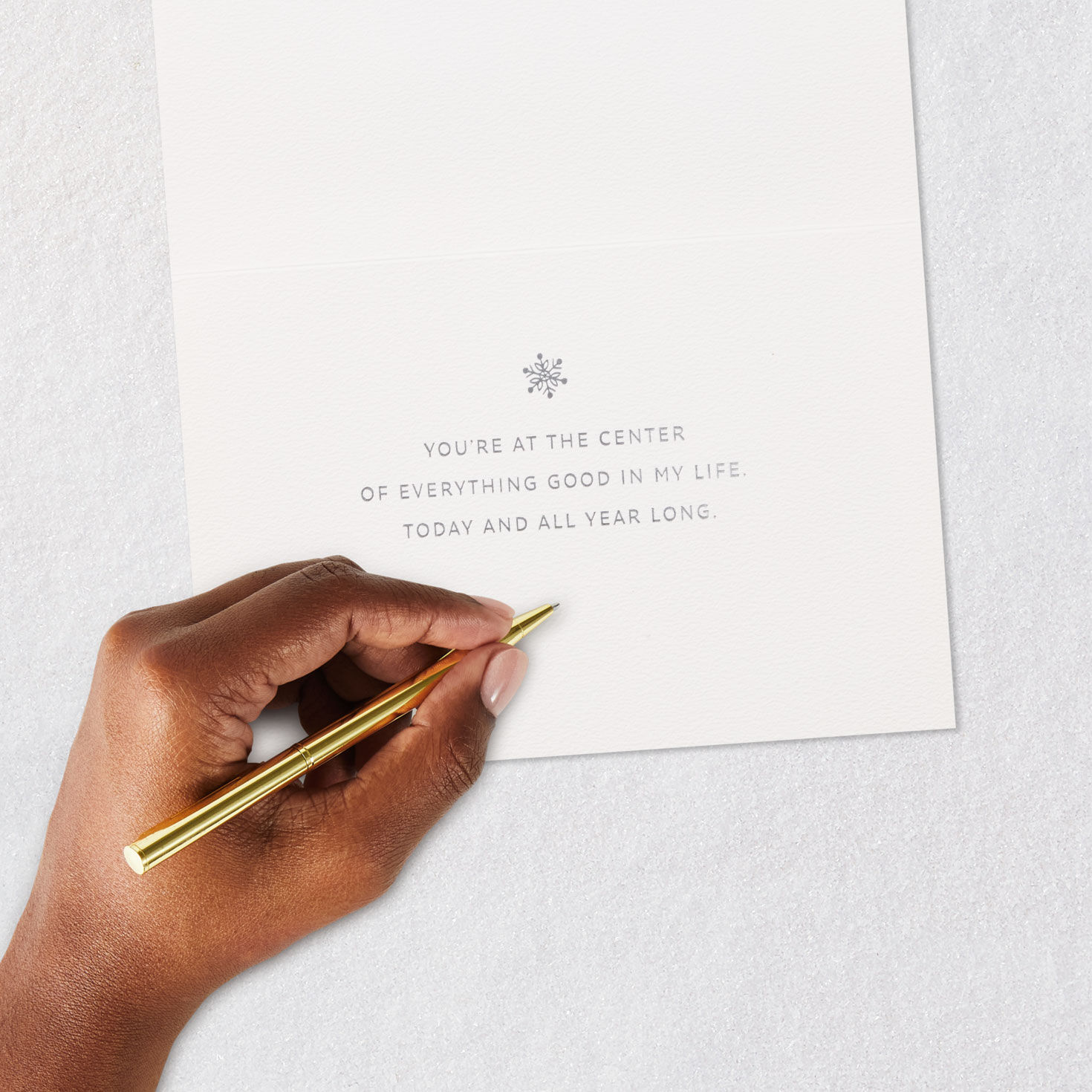 Silver Stars Hair Pins Elegant Christmas Card Signing card image number 7