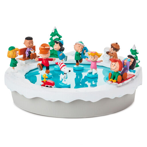 Peanuts® Gang Ice Skating Musical Tabletop Figurine With Motion, 10x4.5, 