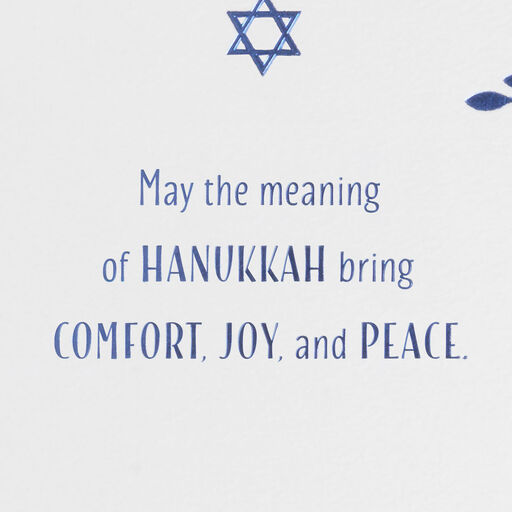 Comfort, Joy and Peace Hanukkah Card, 