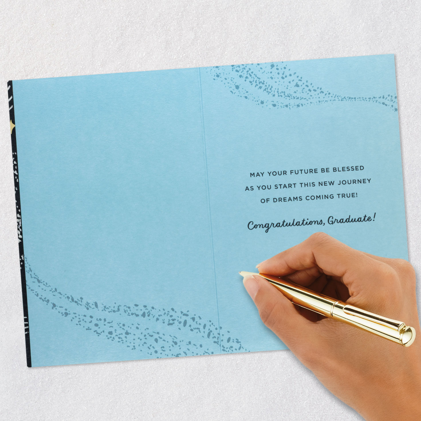 Gold and Silver Religious Celestial Graduation Card Signing card image number 6