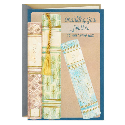 Thanking God for Your Service Religious Clergy Appreciation Card, 