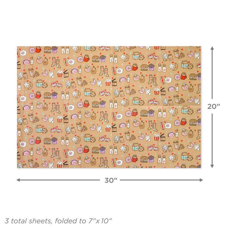 Better Together Flat Wrapping Paper With Gift Tags, 3 sheets - Wrapping ...