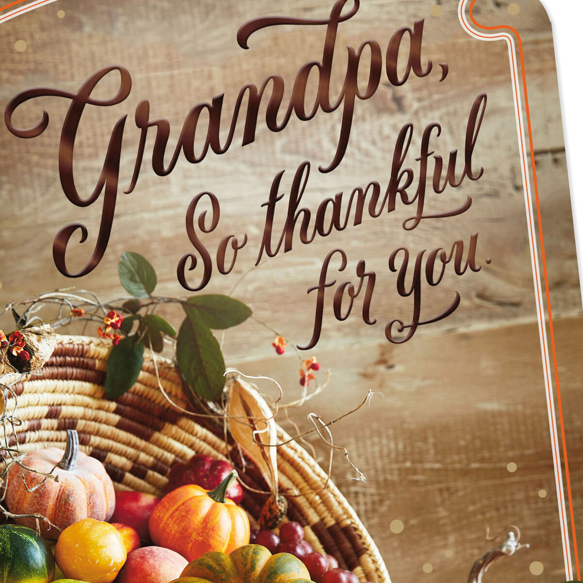 So Thankful for You Thanksgiving Card for Grandpa ...