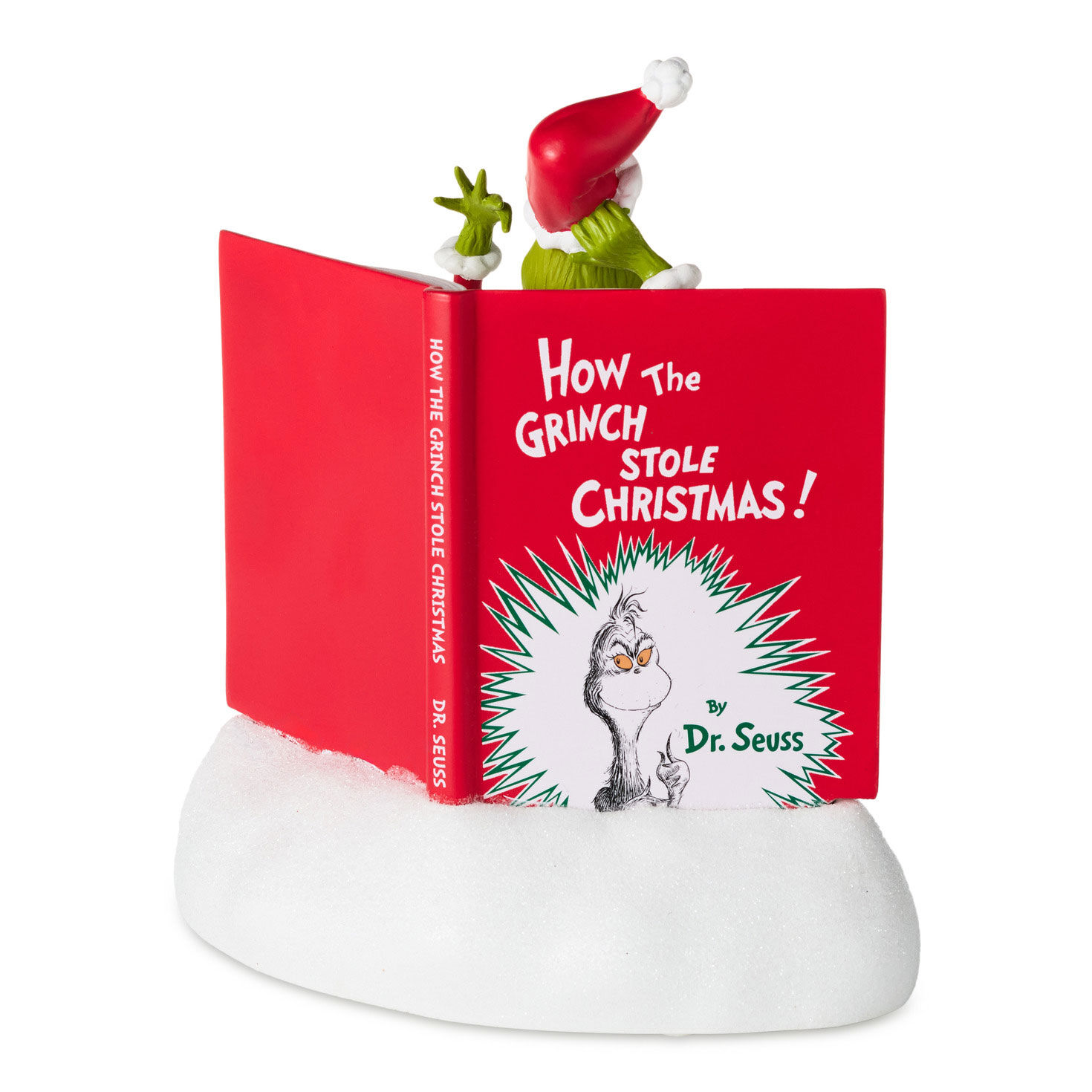 Grinch in Santa Outfit With Book Figurine  image number 2