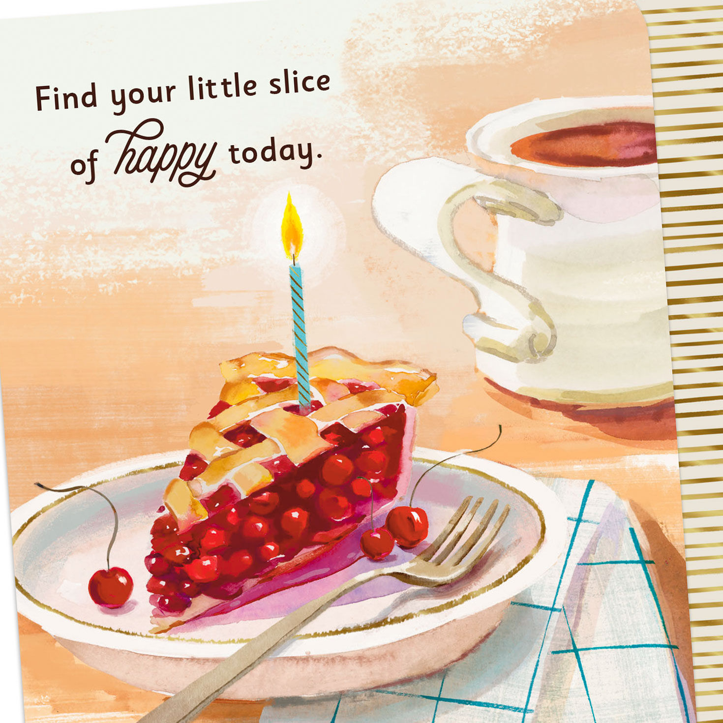 Little Slice of Happy Birthday Card, , large image number 4
