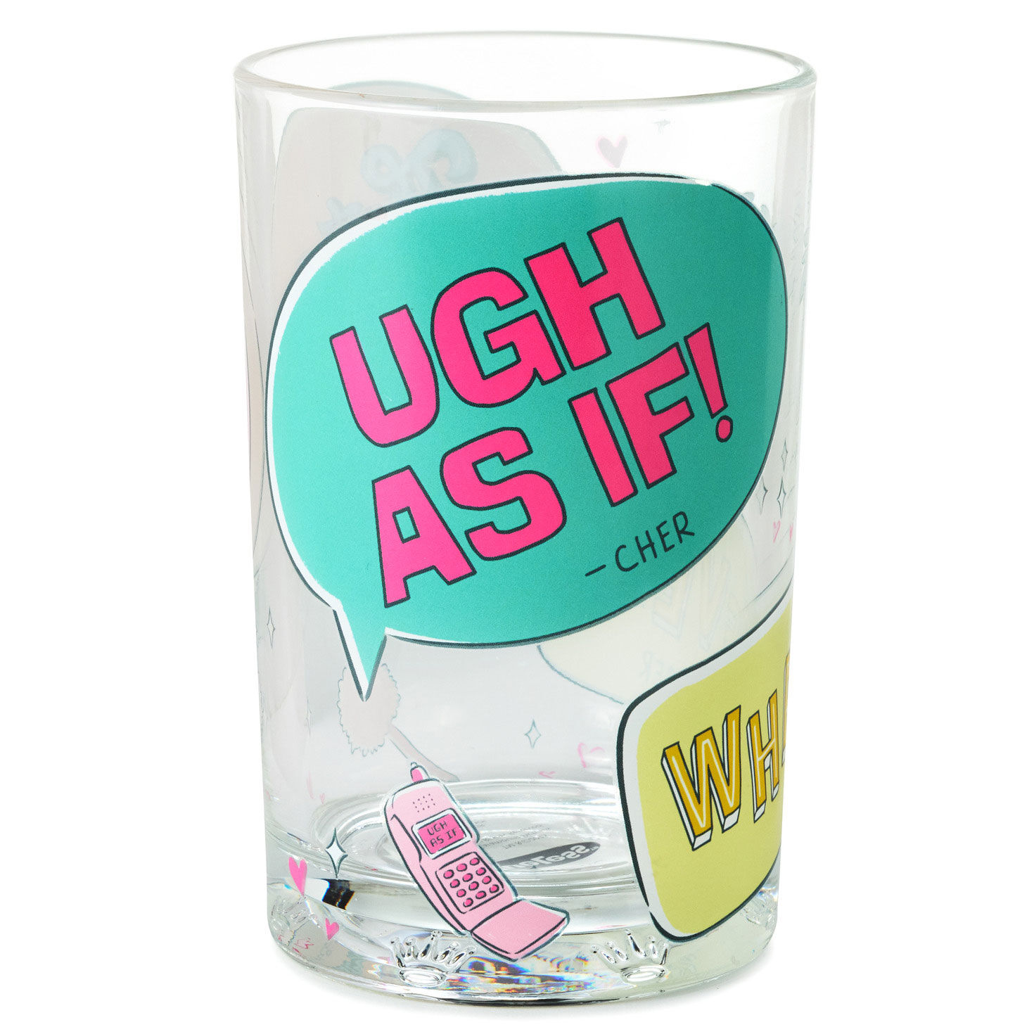 Clueless Quotes Collectible Drinking Glass, 13.5 oz.
