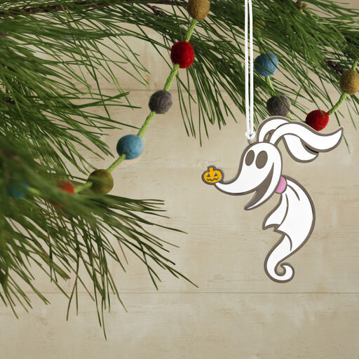 Disney Tim Burton's The Nightmare Before Christmas Zero Moving Metal Hallmark Ornament, 