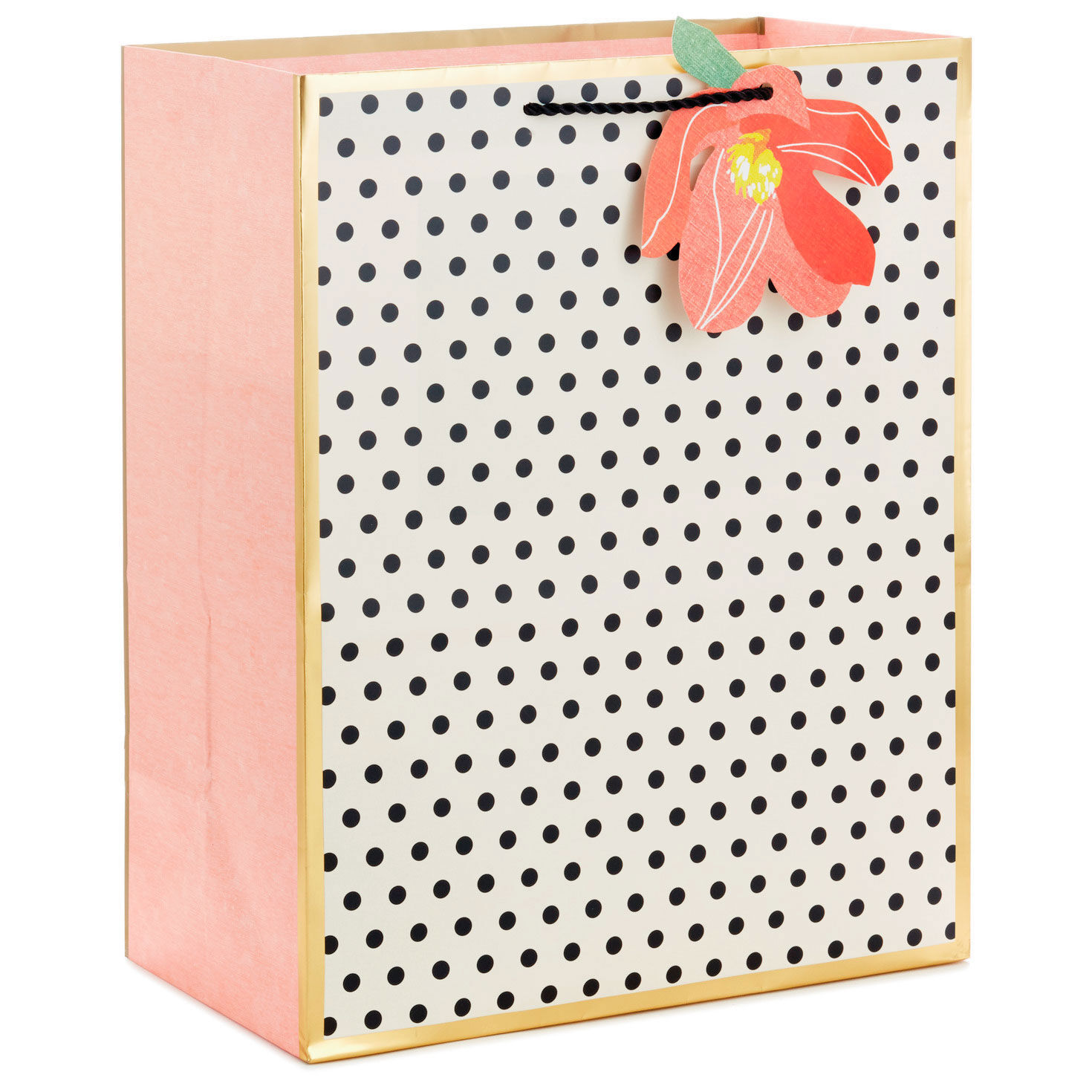 13" Black Polka Dots on Ivory Large Gift Bag for only USD 4.49 | Hallmark