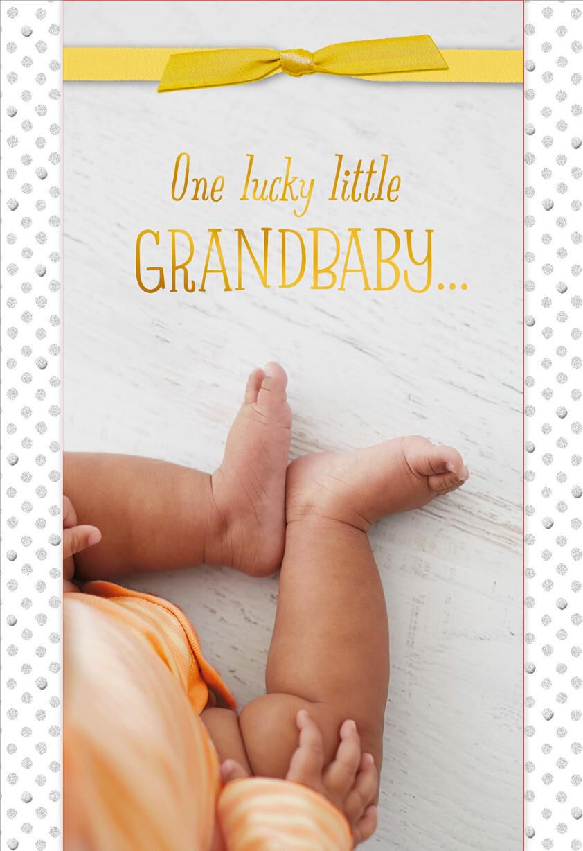 One Lucky Grandbaby New Baby Card