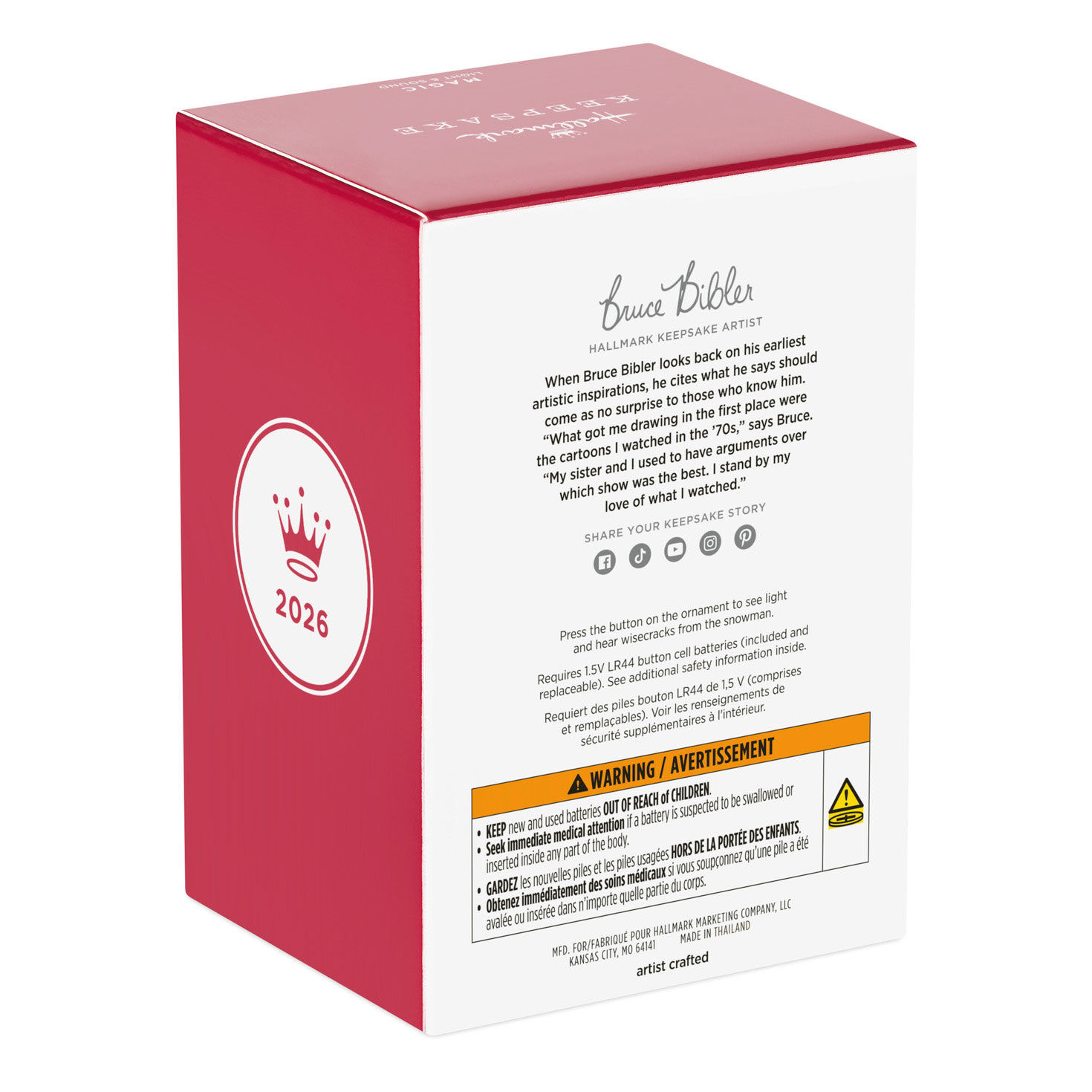 Laughing Snowman on Snow Keepsake Ornament  image number 8