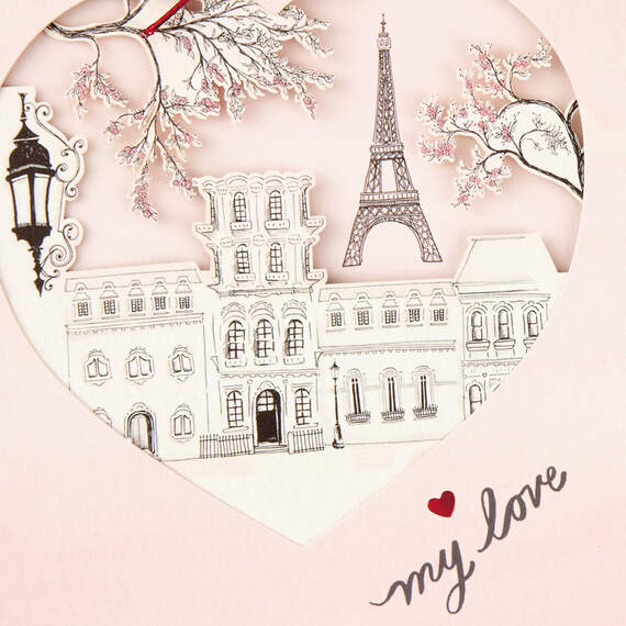 My Love Paris Scene Romantic Valentine's Day Card, , large image number 4