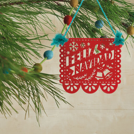 Vida Papel Picado Metal Hallmark Ornament, 