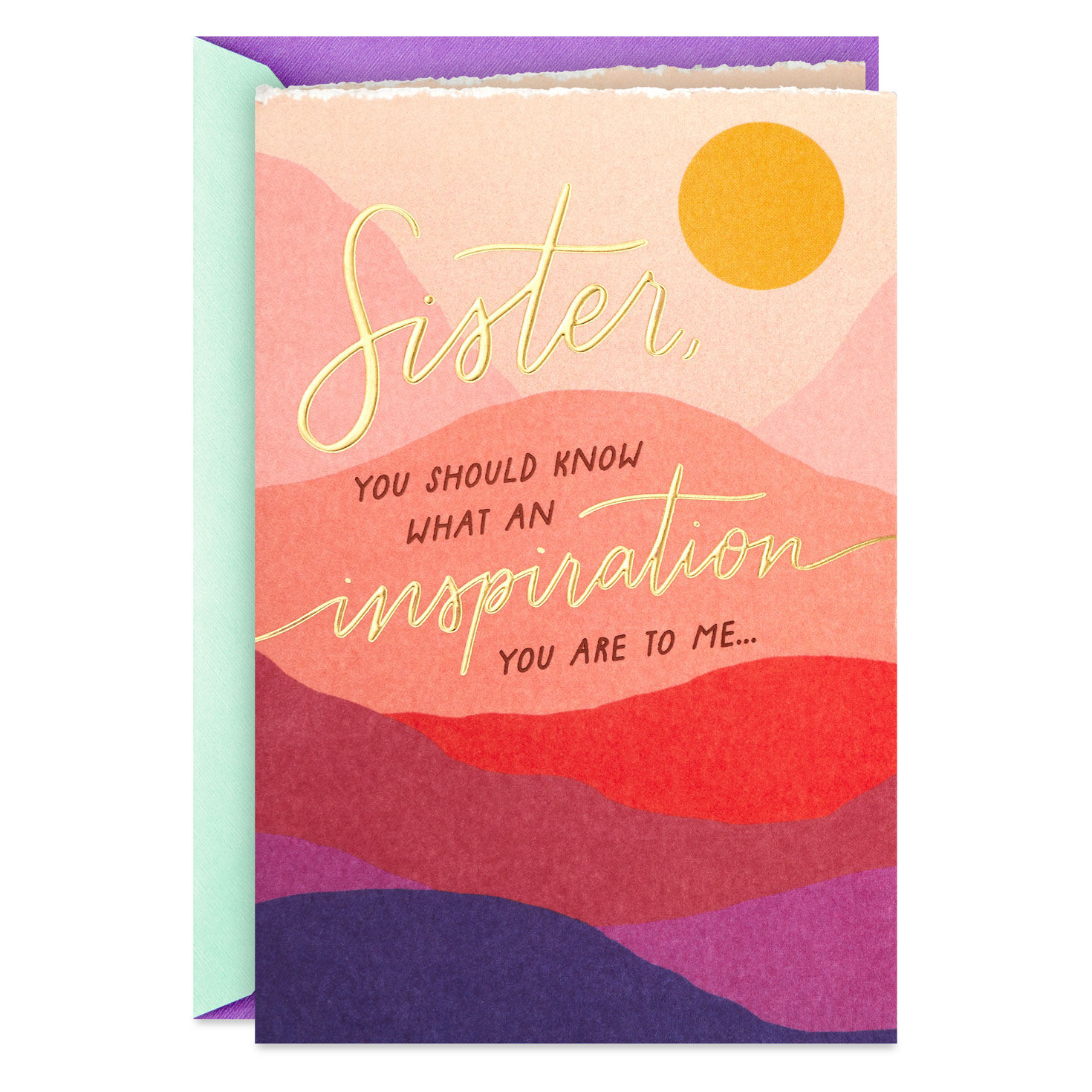 You're an Inspiration to Me Birthday Card for Sister