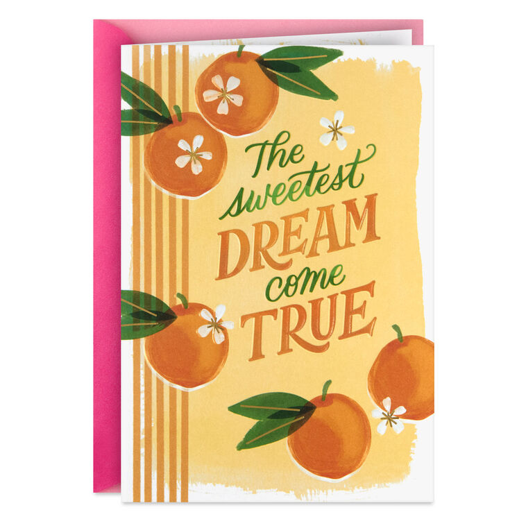 The Sweetest Dream Come True New Baby Girl Card