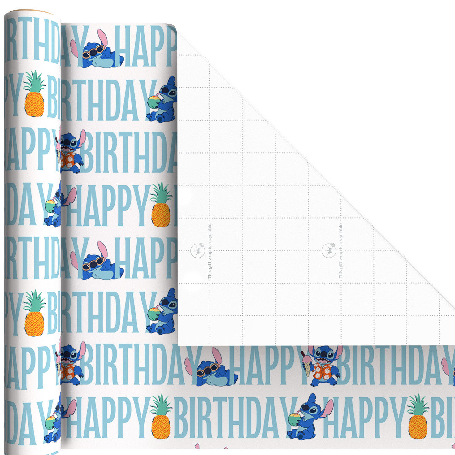 Disney Stitch and Friends Mini Gift Wrap Roll Trio Wrap Square image number 6
