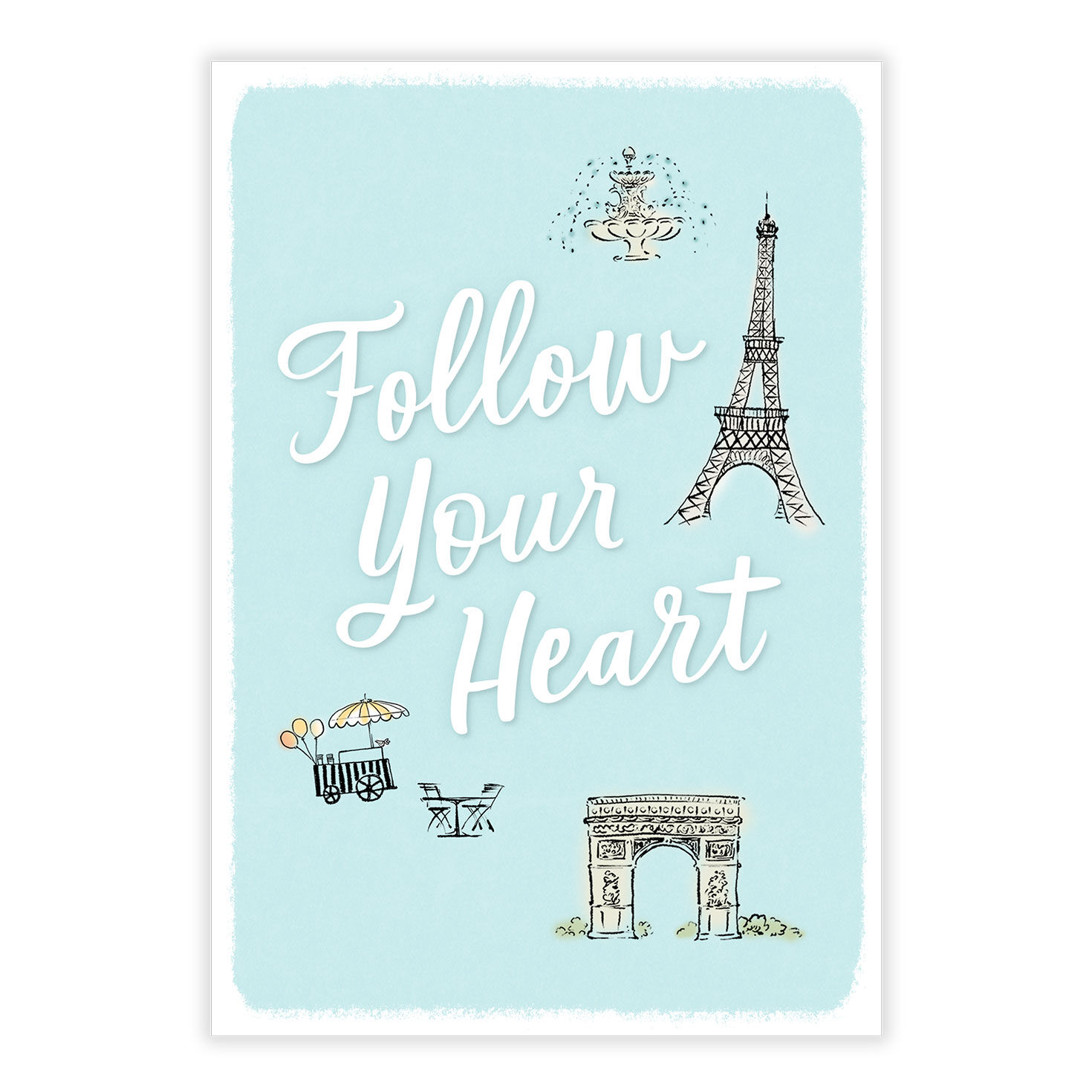 Paris Icons Personalized Encouragement Card front image number 2