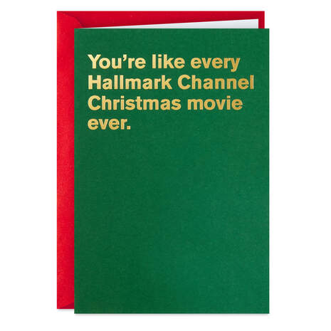 Hallmark Channel Christmas Movies Funny Christmas Card, , large