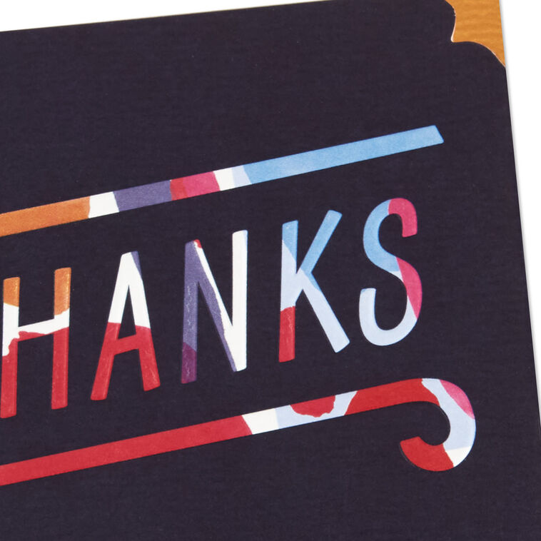 Hallmark Lettering Abstract Print Lettering Blank Thank You Card - Greeting Cards | Hallmark