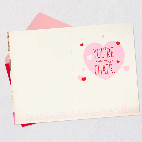 You're in My Chair Funny Valentine's Day Card From Cat, , large image number 3