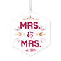 Mrs. & Mrs. Personalized Text Metal Ornament, , large image number 1