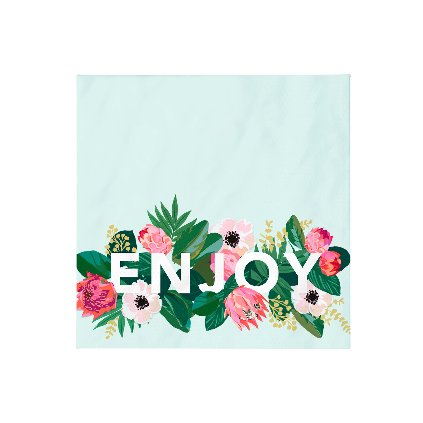 Floral "Enjoy" Dinner Napkins, Set of 16 for only USD 4.99 | Hallmark