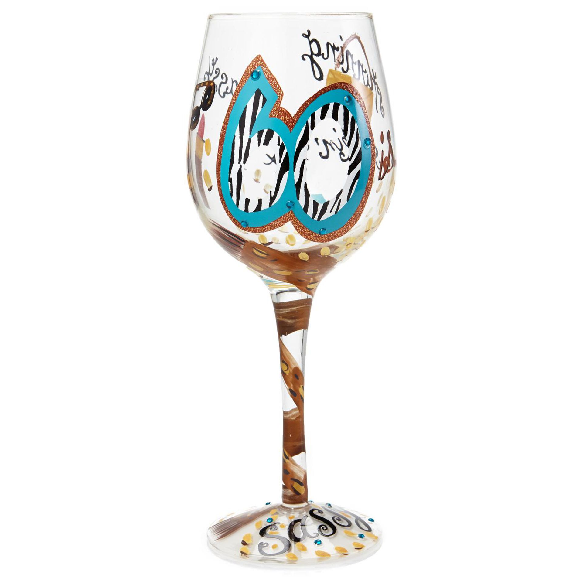 Gold black spider wine glasses