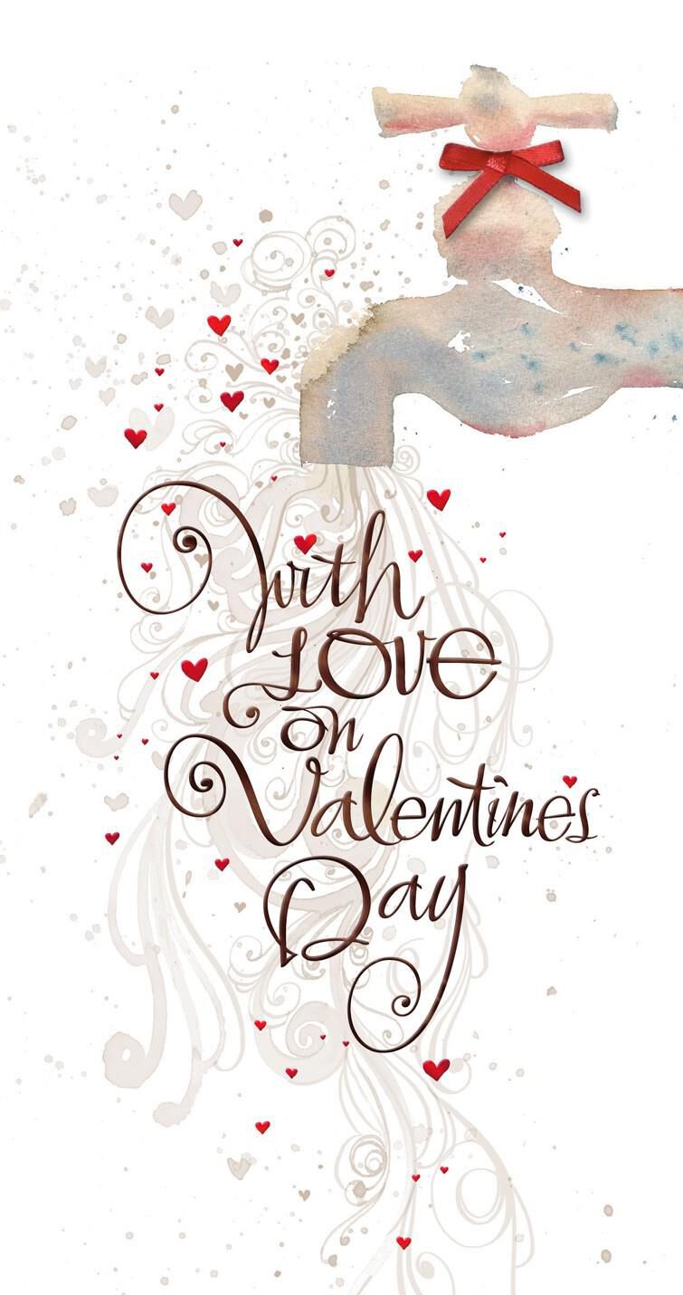 Faucet of Love Valentine's Day Card
