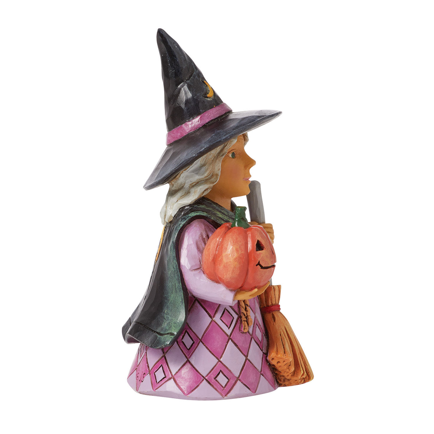 Jim Shore Heartwood Creek Witch Holding Pumpkin Mini Figurine, 3.9", , large image number 3