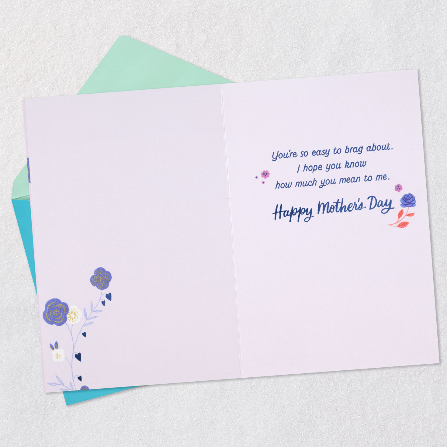 Floral Butterfly Daughter-in-Law Mother's Day Card Open card with envelope image number 3