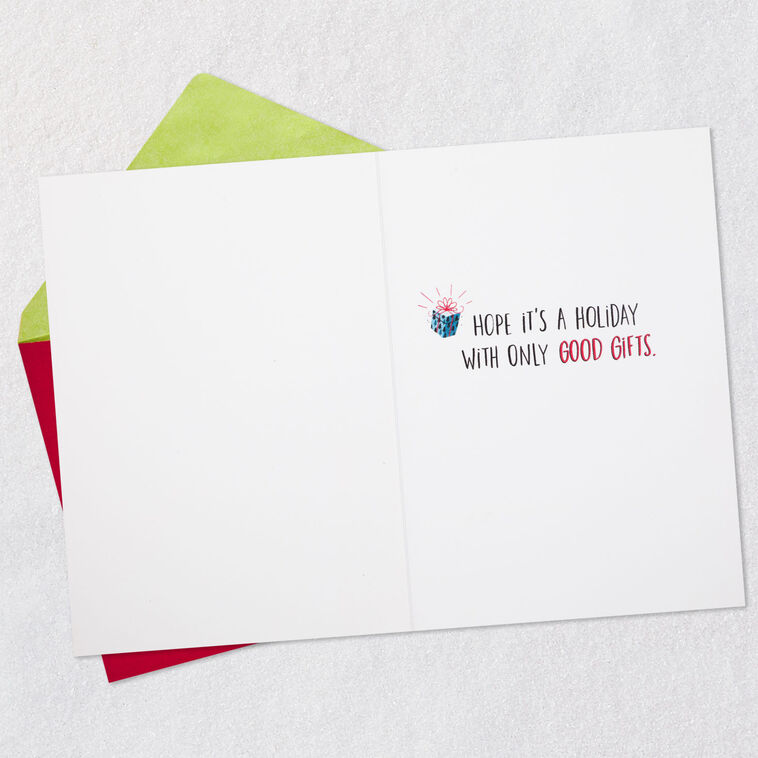 Sickened Elves with Polar Bear Funny Christmas Card Open card with envelope image number 3
