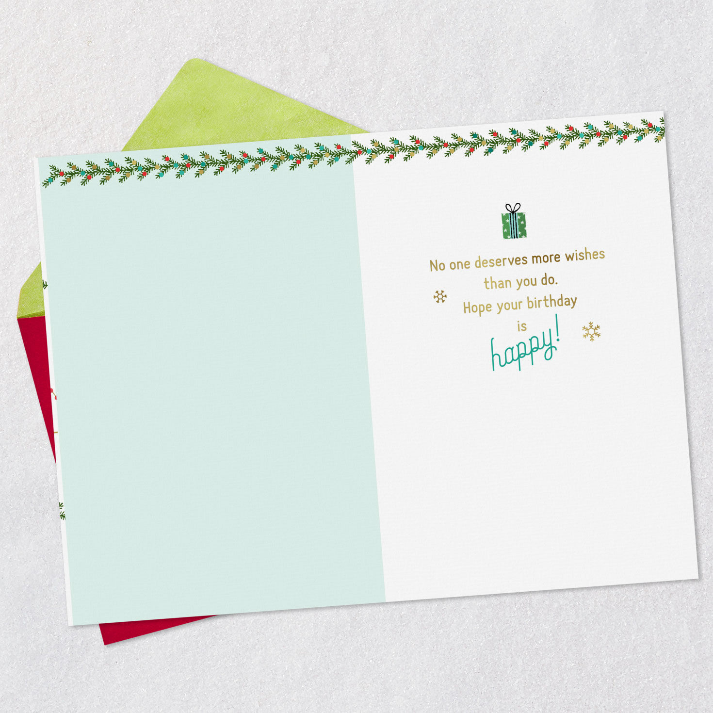 Merry Wishes Christmas Birthday Card, , large image number 3
