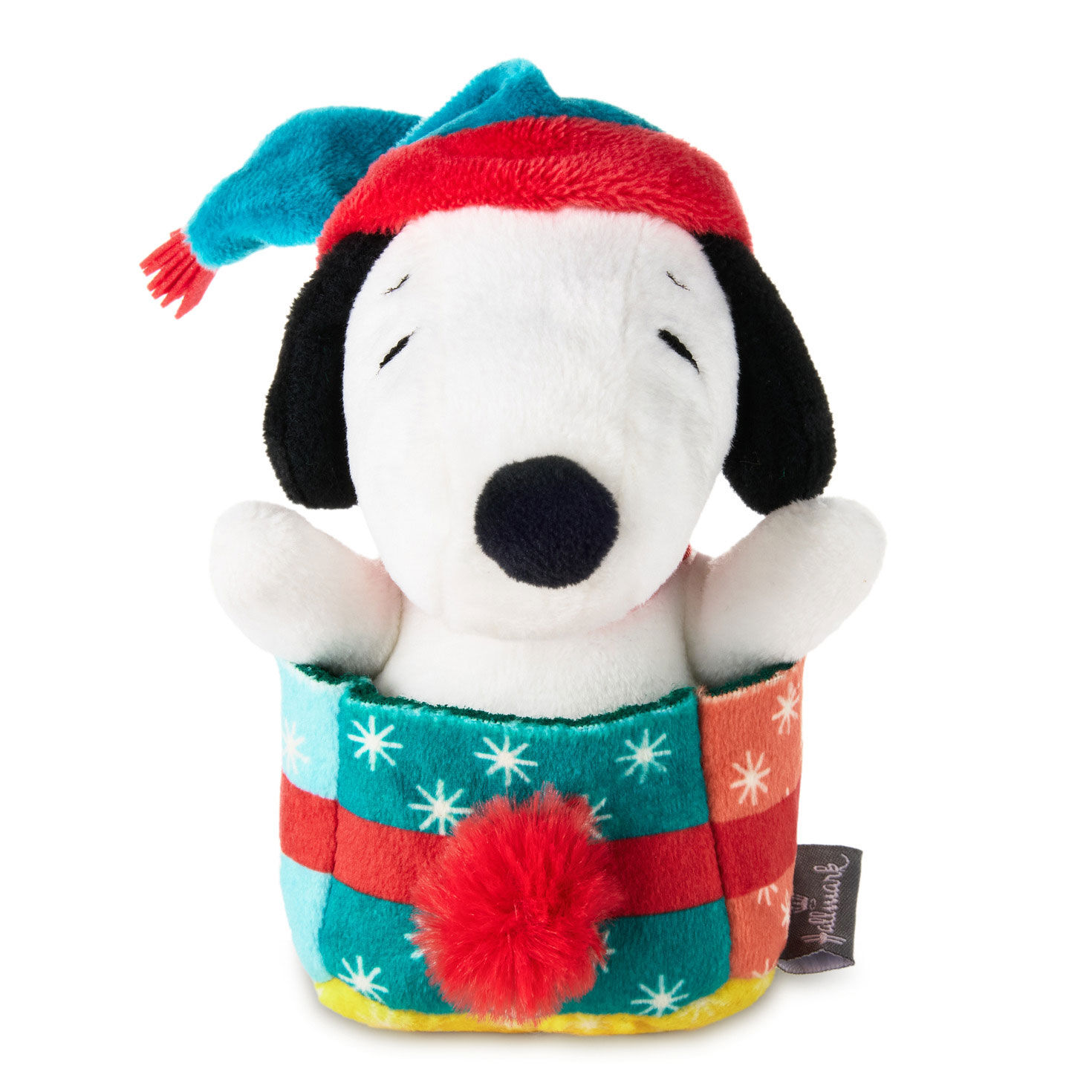 Peanuts® Snoopy in Present Zip-Along Plush Toy, 3.5"