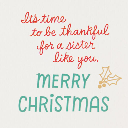Dish Out the Love Christmas Card for Sis, 