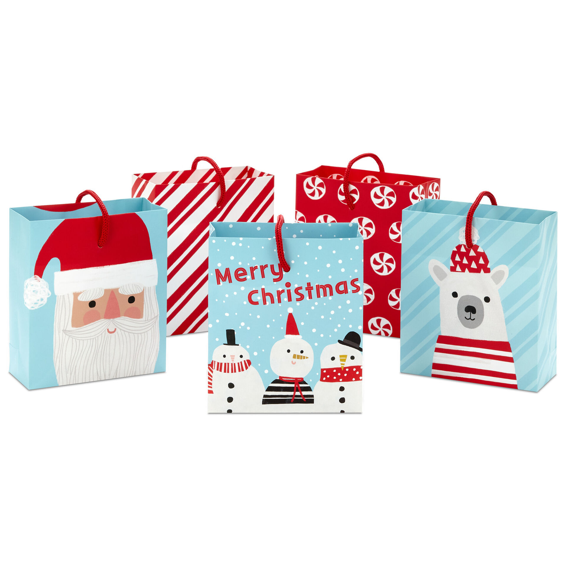 Romance romantic novels read most books story valentine fall 4.6" Red and Blue 5-Pack Christmas Gift Card Holder Mini Bags - Gift