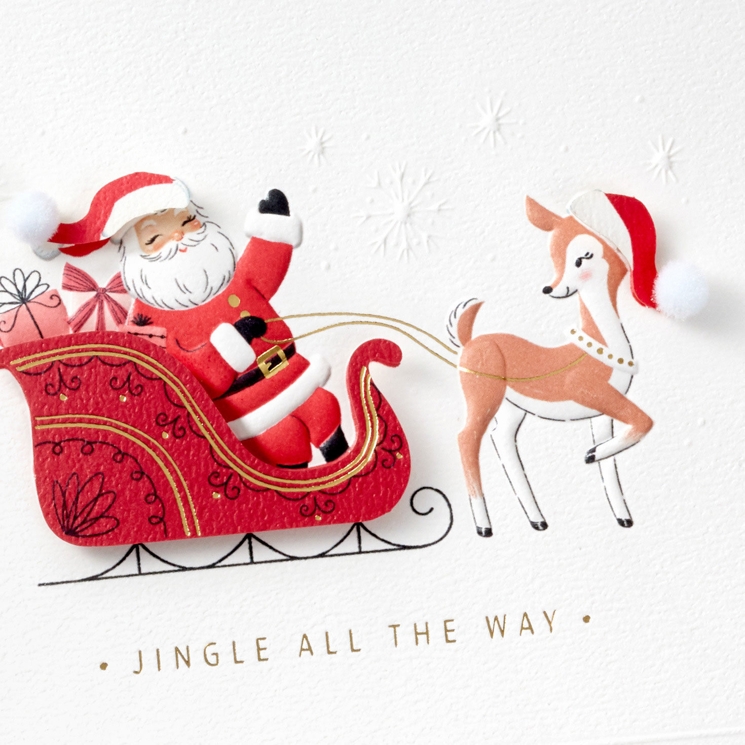 Santa Claus Sleigh Boxed Christmas Cards, Pack of 12, , large image number 5