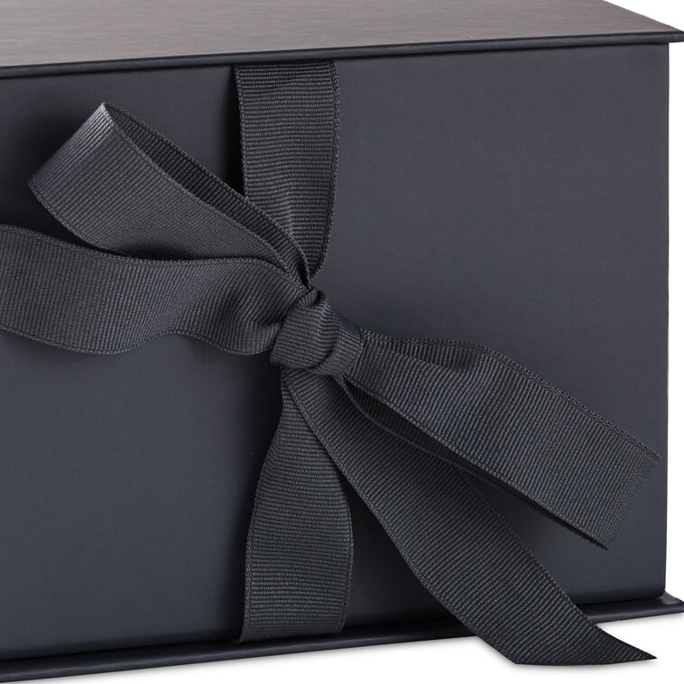 7.2" Solid Gray Large Square Gift Box, Gray, large image number 5