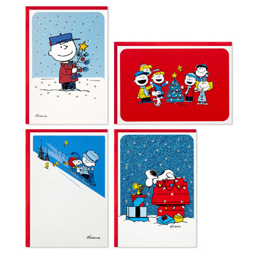 Peanuts® Holiday Traditions Boxed Christmas Cards Assortment, Pack of 16, 