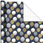 Patterned Balloons on Blue Wrapping Paper, 17.5 sq. ft., , large image number 1