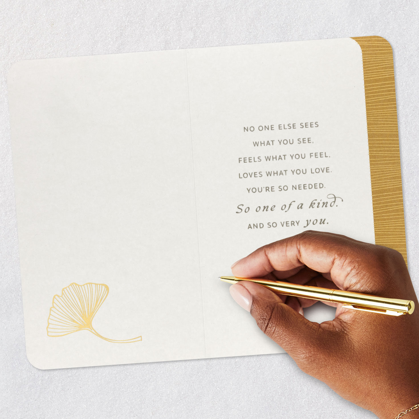 Yellow Gingko Leaves Support Card Signing card image number 6