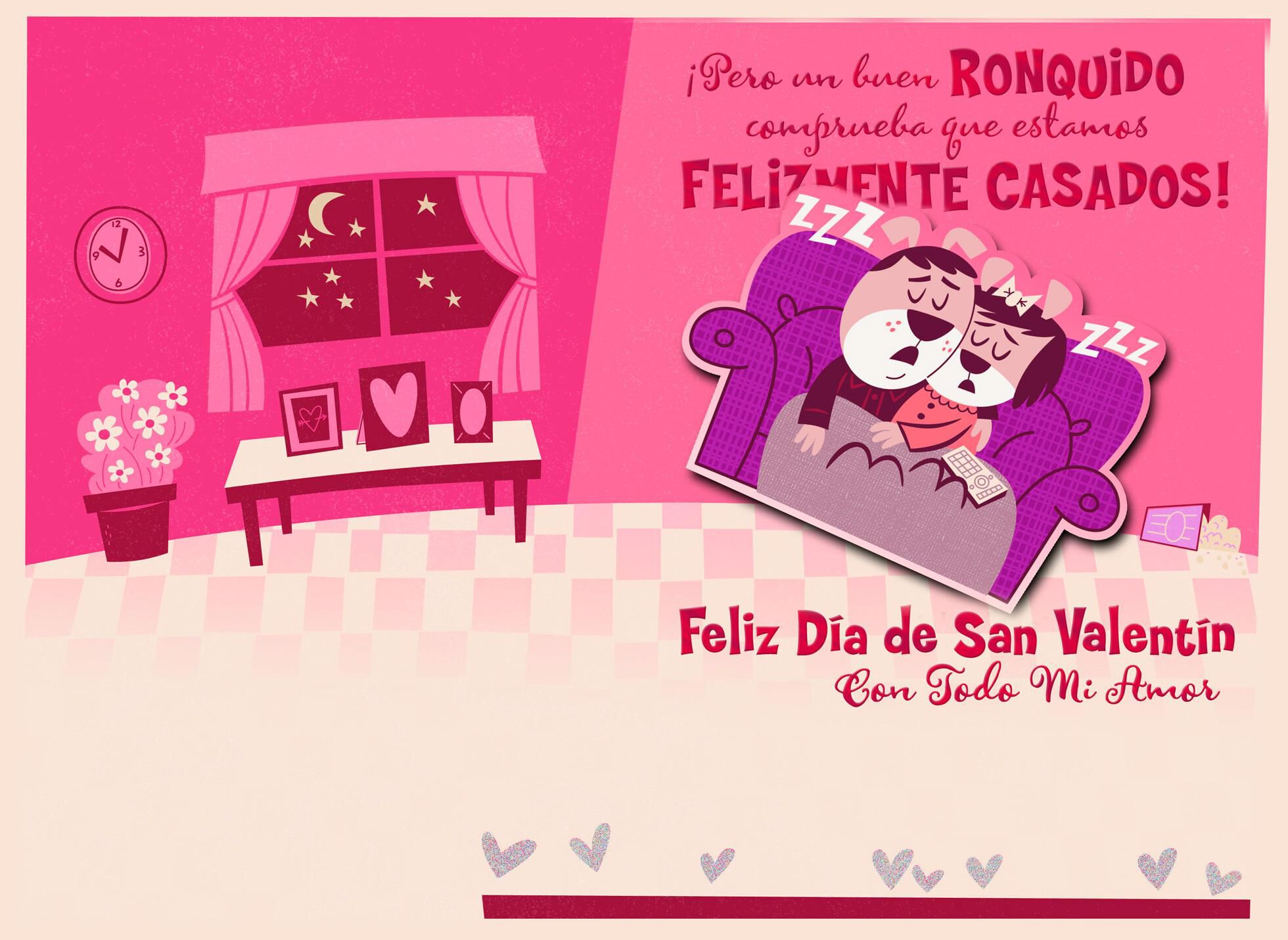 A Good Snore Spanish-Language Valentine's Day Card for Husband