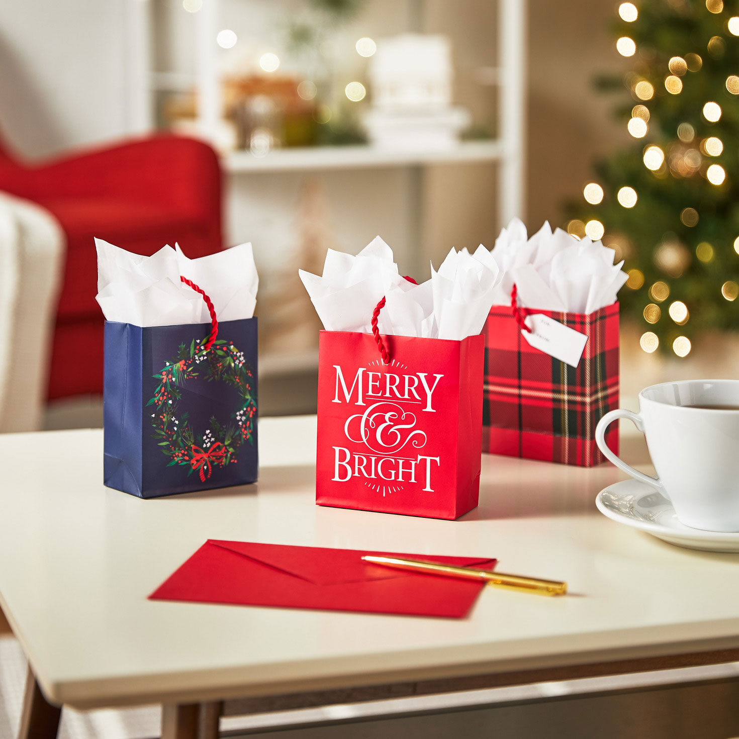 4.6 Tailored Traditional 3 Pack Christmas Gift Card Holder Mini Bags Gift Card Holders Hallmark