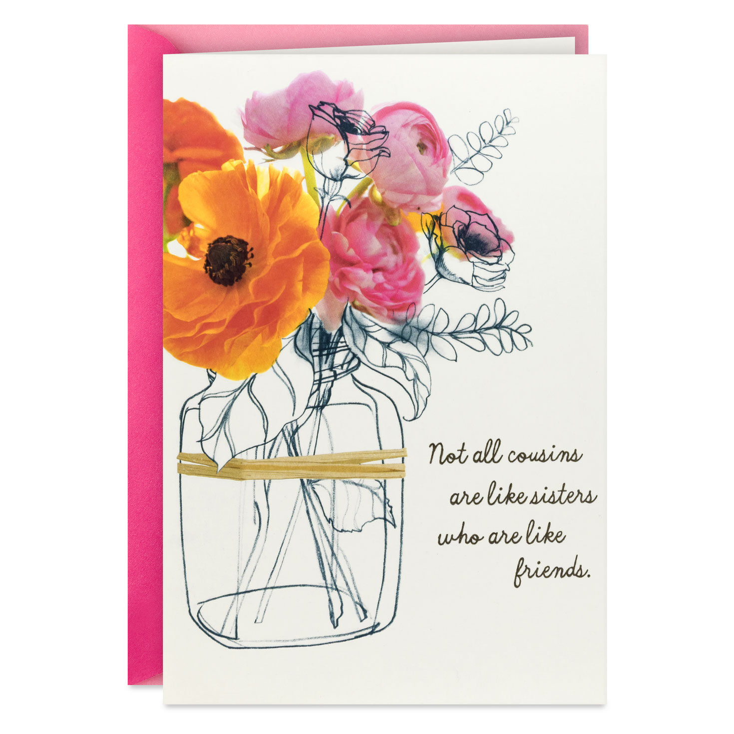 You're Like a Sister and Friend Birthday Card for Cousin