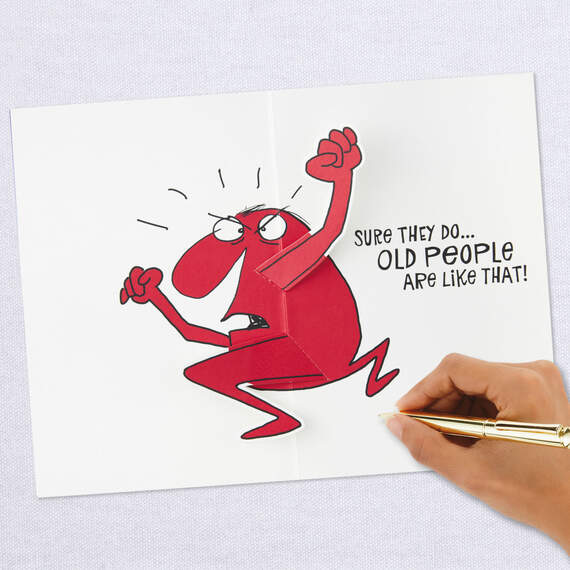 What Old People Do Funny Pop Up 40th Birthday Card, , large image number 6